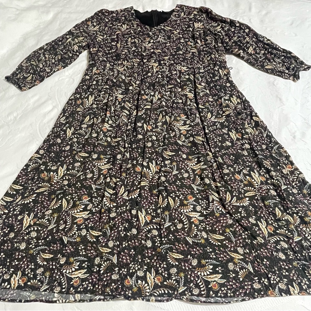 Lane Bryant wrap black white Sleeves print Midi Dress - Picture 13 of 16